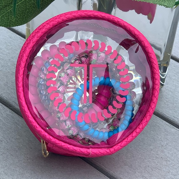 Lilly Pulitzer multicolor Teleties Hair ties pink blue - Picture 4 of 9